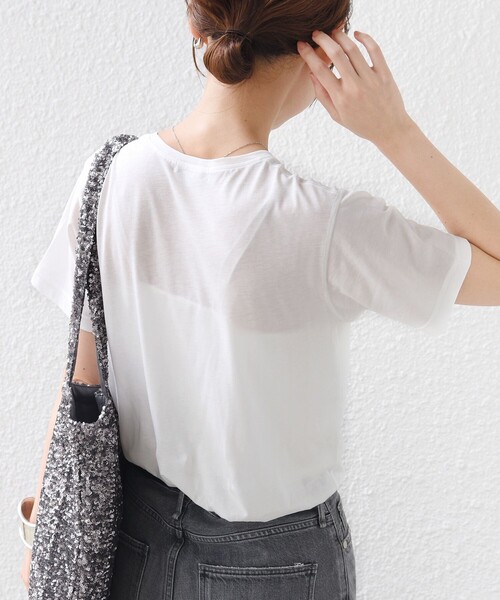 SHIPS(シップス)の「シアー ショート スリーブ TEE(Tシャツ/カットソー・レディース・ブラウン系その他/ライトブルー/ホワイト/ブラック・ONE SIZE)」の11枚目の写真
