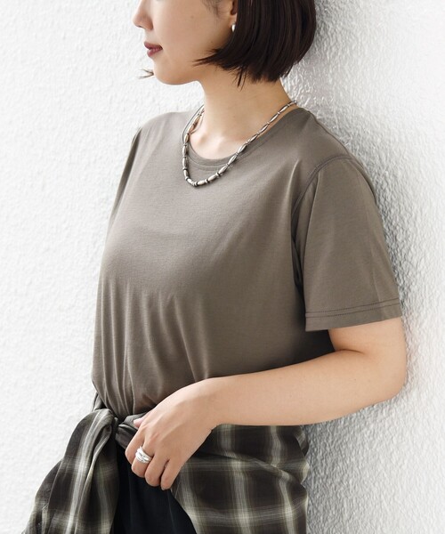 SHIPS(シップス)の「シアー ショート スリーブ TEE(Tシャツ/カットソー・レディース・ブラウン系その他/ライトブルー/ホワイト/ブラック・ONE SIZE)」の20枚目の写真