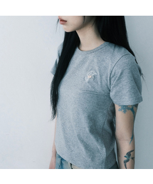 Fレタリング刺繍クロップTシャツ (3カラー)