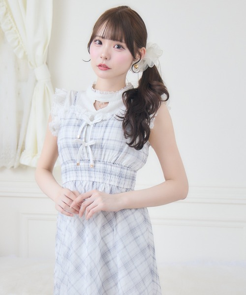 couture BY ROJITA(クチュールバイロジータ)の「肩フリルレイヤードシアーワンピース(ワンピース・レディース・ホワイト/ブラック/ベージュ・FREE)」の11枚目の写真