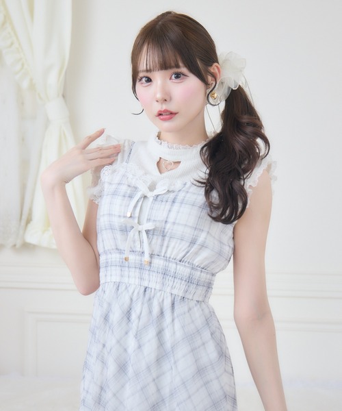 couture BY ROJITA(クチュールバイロジータ)の「肩フリルレイヤードシアーワンピース(ワンピース・レディース・ホワイト/ブラック/ベージュ・FREE)」の14枚目の写真