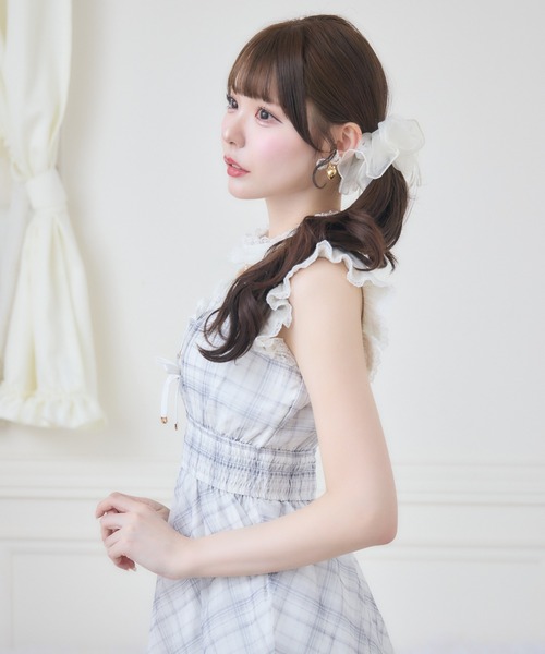 couture BY ROJITA(クチュールバイロジータ)の「肩フリルレイヤードシアーワンピース(ワンピース・レディース・ホワイト/ブラック/ベージュ・FREE)」の16枚目の写真