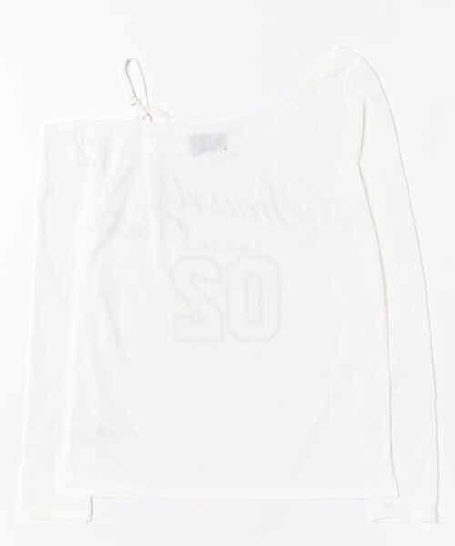semuse（セミューズ）の「フェイクレースレイヤードメランジロンT（Tシャツ/カットソー・レディース・ホワイト・FREE）」の6枚目の写真