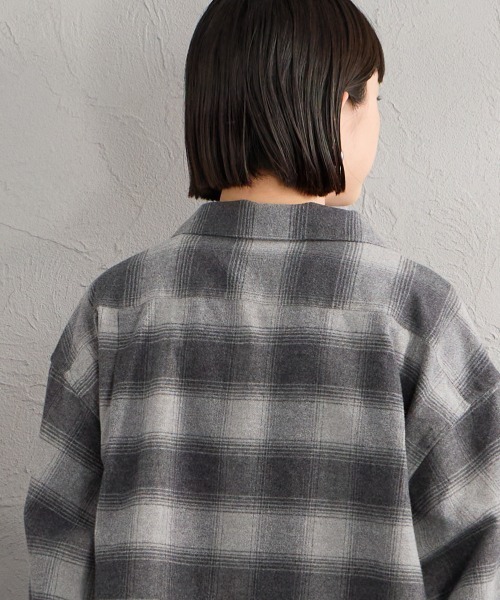 PENDLETON（ペンドルトン）の「【WEB先行予約】[PENDLETON/ペンドルトン] 別注 シングルポケット オンブレチェックボードシャツ（シャツ/ブラウス・レディース・レッド/ネイビー/グレー/グリーン/ベージュ・L/M）」の6枚目の写真