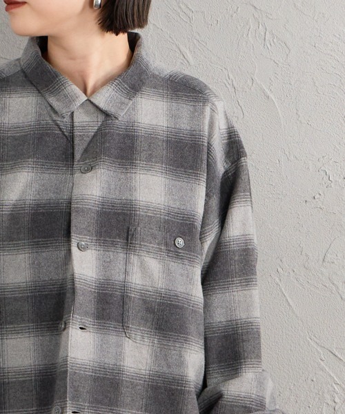 PENDLETON（ペンドルトン）の「【WEB先行予約】[PENDLETON/ペンドルトン] 別注 シングルポケット オンブレチェックボードシャツ（シャツ/ブラウス・レディース・レッド/ネイビー/グレー/グリーン/ベージュ・L/M）」の10枚目の写真