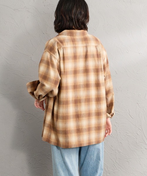 PENDLETON（ペンドルトン）の「【WEB先行予約】[PENDLETON/ペンドルトン] 別注 シングルポケット オンブレチェックボードシャツ（シャツ/ブラウス・レディース・レッド/ネイビー/グレー/グリーン/ベージュ・L/M）」の22枚目の写真