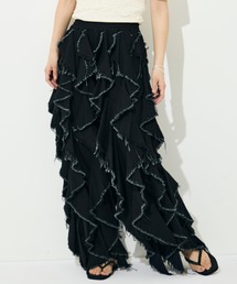 [BELPER/ベルパー]LIGHT OZ RUFFLE DENIM PANTS