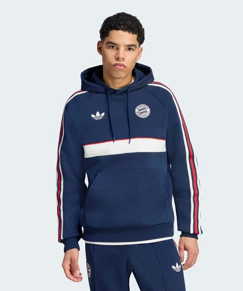 adidas(アディダス)の「FCバイエルン・ミュンヘン OG パーカー / アディダス adidas(パーカー・メンズ・ブルー・SMALL/MEDIUM/LARGE/XXX-LARGE/XX-LARGE/X-LARGE)」の1枚目の写真