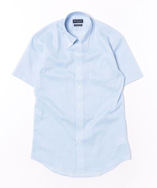 TOKYO SHIRTS(トウキョウシャツ)の「【超形態安定】 形態安定ノンアイロン ボタンダウン 半袖ビジネスワイシャツ(ビジネスシャツ・メンズ・サックスブルー・首回り37cm/首回り39cm/首回り41cm/首回り42cm/首回り43cm)」の6枚目の写真