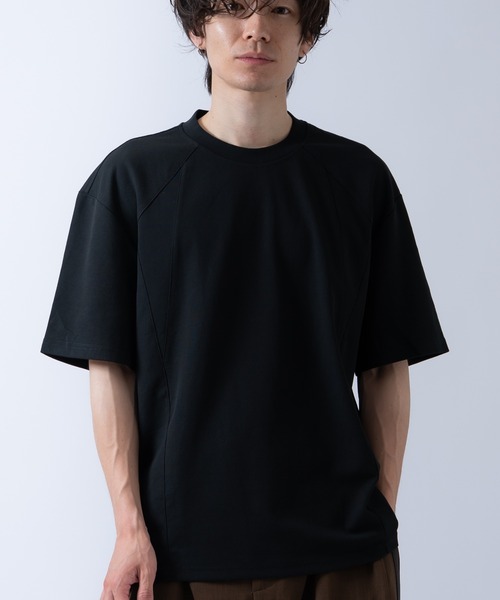 Crownor(クラウノアー)の「切り替え 半袖 Tシャツ(Tシャツ/カットソー・メンズ・ブラック/モカ/ホワイト・LARGE/MEDIUM)」の5枚目の写真