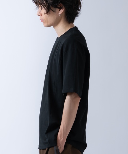 Crownor(クラウノアー)の「切り替え 半袖 Tシャツ(Tシャツ/カットソー・メンズ・ブラック/モカ/ホワイト・LARGE/MEDIUM)」の6枚目の写真