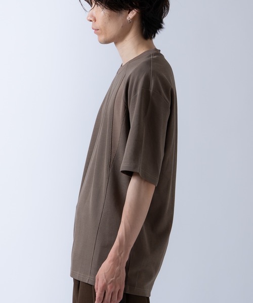 Crownor(クラウノアー)の「切り替え 半袖 Tシャツ(Tシャツ/カットソー・メンズ・ブラック/モカ/ホワイト・LARGE/MEDIUM)」の10枚目の写真