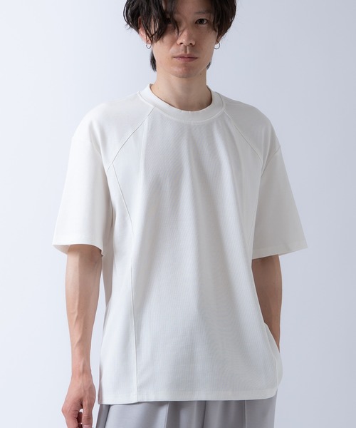 Crownor(クラウノアー)の「切り替え 半袖 Tシャツ(Tシャツ/カットソー・メンズ・ブラック/モカ/ホワイト・LARGE/MEDIUM)」の11枚目の写真