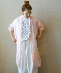 【ARMEN】BANDED COLLAR LONG SHIRT 115cm