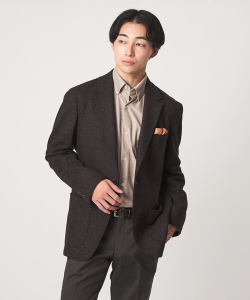 green label relaxing(グリーンレーベルリラクシング)の「エブリット TC ツイル ジャージー スナップ ボタンダウン シャツ -ストレッチ・イージーアイロン・吸水速乾-(ビジネスシャツ・メンズ・ネイビー/グレー系/ベージュ・M/XL/S/L)」の8枚目の写真