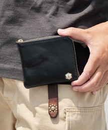 Akashic Tree（アカシックツリー）の「Akashic Tree/アカシックツリー WALLET ウォレット 財布 ワンポイント レザー 本革 牛革 コンパクト L字 ファスナー ジップ メンズ 2026年 夏 夏服（財布）」