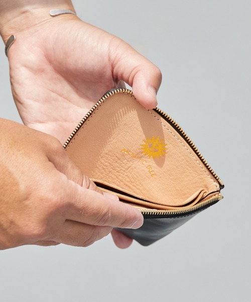 Akashic Tree（アカシックツリー）の「Akashic Tree/アカシックツリー WALLET ウォレット 財布 ワンポイント レザー 本革 牛革 コンパクト L字 ファスナー ジップ メンズ 秋 秋服 2026年秋冬（財布・メンズ・ブラック・FREE）」の6枚目の写真