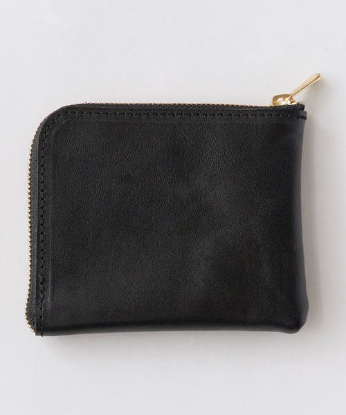 Akashic Tree（アカシックツリー）の「Akashic Tree/アカシックツリー WALLET ウォレット 財布 ワンポイント レザー 本革 牛革 コンパクト L字 ファスナー ジップ メンズ 秋 秋服 2026年秋冬（財布・メンズ・ブラック・FREE）」の3枚目の写真