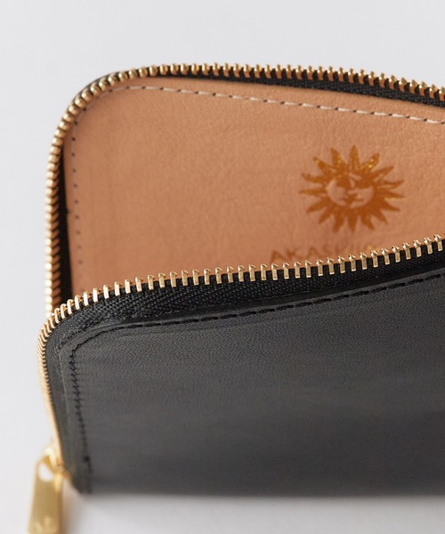 Akashic Tree（アカシックツリー）の「Akashic Tree/アカシックツリー WALLET ウォレット 財布 ワンポイント レザー 本革 牛革 コンパクト L字 ファスナー ジップ メンズ 秋 秋服 2026年秋冬（財布・メンズ・ブラック・FREE）」の7枚目の写真
