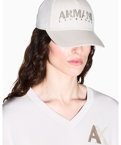 ARMANI EXCHANGE(アルマーニエクスチェンジ)の「【A|X アルマーニ エクスチェンジ】AXロゴ パネルキャップ(キャップ・レディース・ホワイト・FREE)」の3枚目の写真