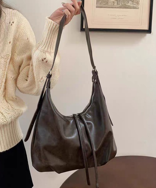 Miniministore(ミニミニストア)の「PUレザーショルダーバッグ 肩掛けカバン(ショルダーバッグ・レディース・ブラック/ブラウン・FREE)」の13枚目の写真