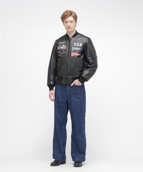 AVIREX(アヴィレックス)の「《NAVAL COLLECTION》SAILOR DENIM MOD / セーラー デニム モディファイド / AVIREX /アヴィレックス(デニムパンツ・メンズ・ブラック/インディゴブルー・LARGE/MEDIUM/X-LARGE)」の4枚目の写真