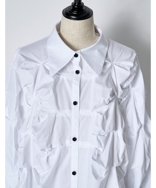 RUMCHE(ラムシェ)の「Snowflake Cotton Shirt / スノーフレークコットンシャツ(シャツ/ブラウス・レディース・ホワイト/ブラック・FREE)」の21枚目の写真