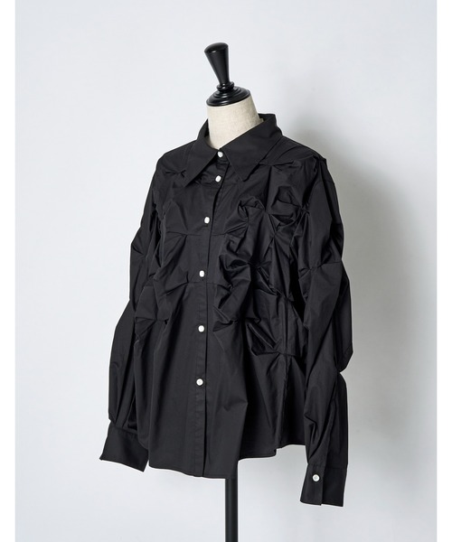 RUMCHE(ラムシェ)の「Snowflake Cotton Shirt / スノーフレークコットンシャツ(シャツ/ブラウス・レディース・ホワイト/ブラック・FREE)」の12枚目の写真