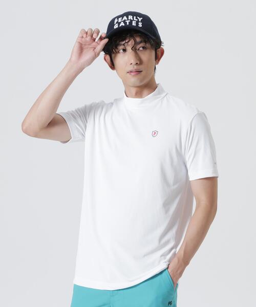 PEARLY GATES(パーリーゲイツ)の「ソルケア45Gカノコ半袖モックネックカットソー(Tシャツ/カットソー・メンズ・グリーン/グレー/ホワイト/ネイビー・LARGE/MEDIUM/X-LARGE/XX-LARGE/SMALL)」の2枚目の写真