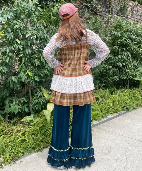 HELLO.SANFRANCISCO(ハローサンフランシスコ)の「【HELLO.SANFRANCISCO】チェックレースチュニックワンピ(チュニック・レディース・ピンク/ブルー/グリーン・ONE SIZE)」の12枚目の写真