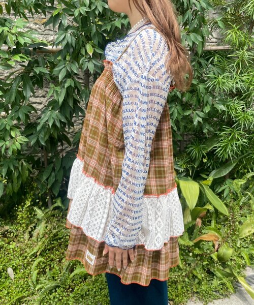 HELLO.SANFRANCISCO(ハローサンフランシスコ)の「【HELLO.SANFRANCISCO】チェックレースチュニックワンピ(チュニック・レディース・ピンク/ブルー/グリーン・ONE SIZE)」の14枚目の写真