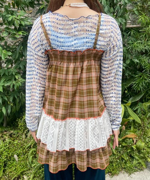 HELLO.SANFRANCISCO(ハローサンフランシスコ)の「【HELLO.SANFRANCISCO】チェックレースチュニックワンピ(チュニック・レディース・ピンク/ブルー/グリーン・ONE SIZE)」の15枚目の写真
