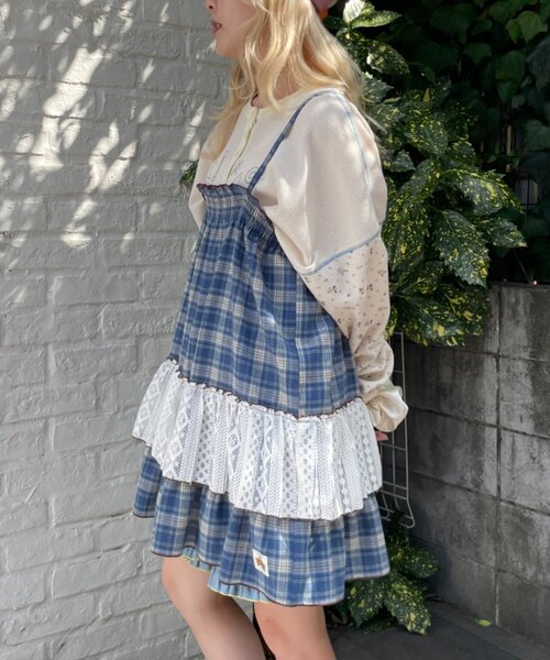 HELLO.SANFRANCISCO(ハローサンフランシスコ)の「【HELLO.SANFRANCISCO】チェックレースチュニックワンピ(チュニック・レディース・ピンク/ブルー/グリーン・ONE SIZE)」の21枚目の写真