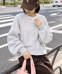 MONO-MART（モノマート）の「【anyway.シリーズ】【なめらかタッチ】ヘンリーネック スウェットライクニット プルオーバー（ニット/セーター）」