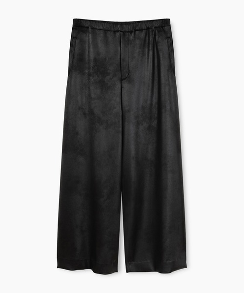 LAD MUSICIAN(ラッドミュージシャン)の「STRETCH FAUX LEATHER JERSEY WIDE TAPERED PANTS(スウェットパンツ・メンズ・ブラック・46/44/42)」の1枚目の写真