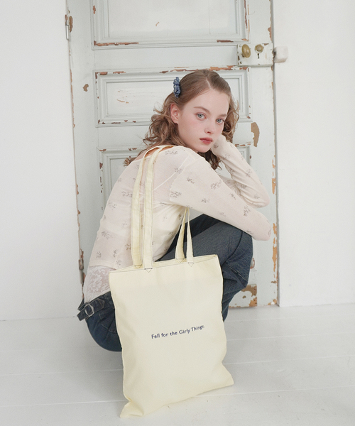LE TALON(ルタロン)の「《/WEB+一部店舗限定》Le decore / ル デコレ darling tote bag(トートバッグ・レディース・ホワイト/ピンク/レモンイエロー・FREE)」の2枚目の写真