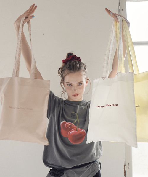 LE TALON(ルタロン)の「《/WEB+一部店舗限定》Le decore / ル デコレ darling tote bag(トートバッグ・レディース・ホワイト/ピンク/レモンイエロー・FREE)」の20枚目の写真