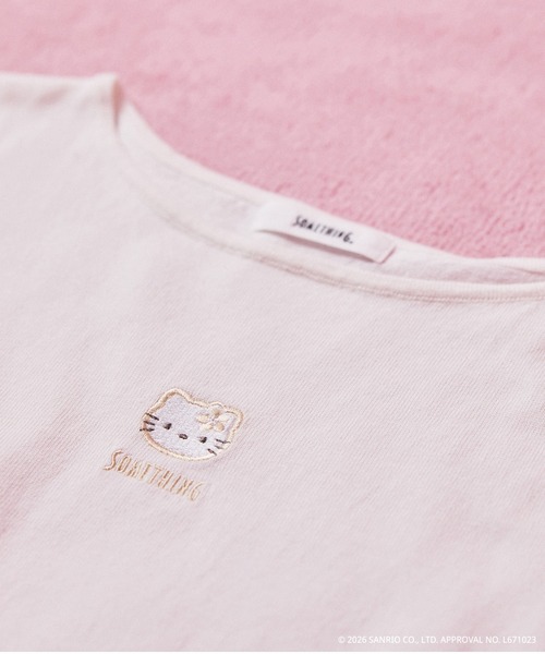 SOMETHING(サムシング)の「SOMETHING×HELLO KITTY EMBROIDERY KNIT(その他トップス・レディース・ブラック/ピンク/ホワイト・FREE)」の2枚目の写真