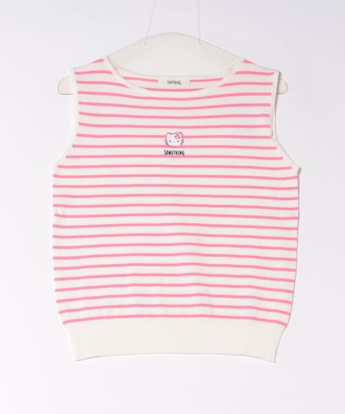 SOMETHING(サムシング)の「SOMETHING×HELLO KITTY EMBROIDERY KNIT(その他トップス・レディース・ブラック/ピンク/ホワイト・FREE)」の5枚目の写真