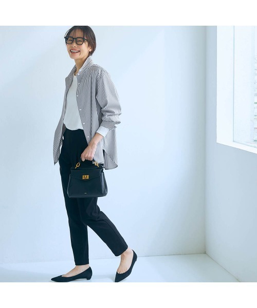 Belle Maison(ベルメゾン)の「レギュラーカラーシャツ【乾燥機OK】(シャツ/ブラウス・レディース・オフホワイト/ネイビー系/ブラック系・M/S/3L/LL/L)」の14枚目の写真