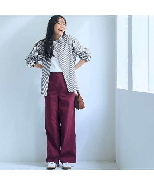 Belle Maison(ベルメゾン)の「レギュラーカラーシャツ【乾燥機OK】(シャツ/ブラウス・レディース・オフホワイト/ネイビー系/ブラック系・M/S/3L/LL/L)」の15枚目の写真