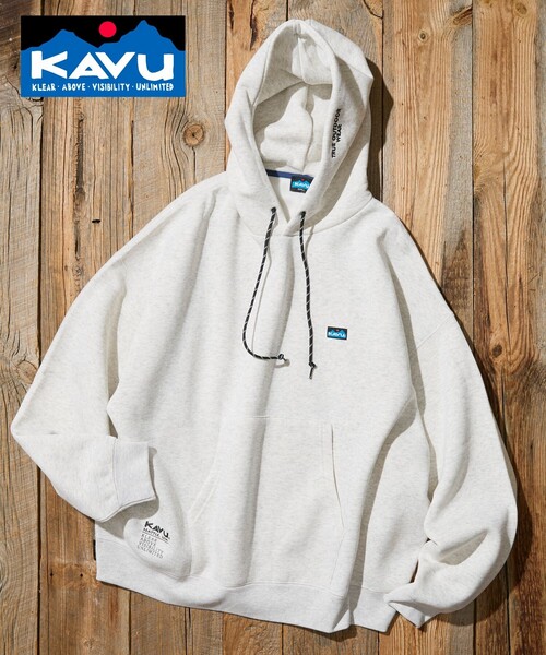 KAVU（カブー）の「KAVU/カブー 限定展開 KAVU×FREAK'S STORE / カブ― 別注 ネーム付き パーカー（スウェット・メンズ・グレイッシュベージュ/ネイビー/ブラック/アッシュグレー・LARGE/SMALL/MEDIUM）」の22枚目の写真