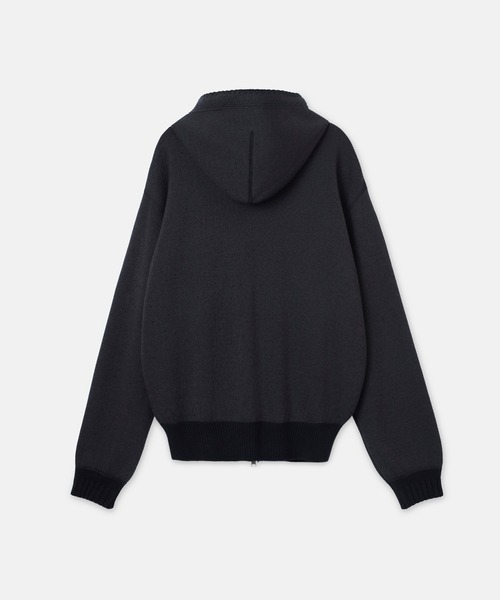 SEAGREEN(シーグリーン)の「SEAGREEN(シーグリーン) FRENCH TERRY KNIT ZIP HOODIE フレンチテディニットジップフーディ(パーカー・メンズ・ブラック/モカ・3/2)」の5枚目の写真
