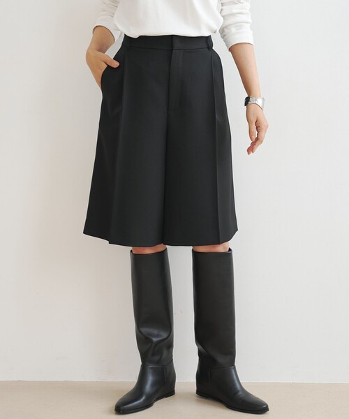UNFILO(アンフィーロ)の「メランジツイル ハーフパンツ(その他パンツ・レディース・ブラック系/グレー系・X-LARGE)」の2枚目の写真