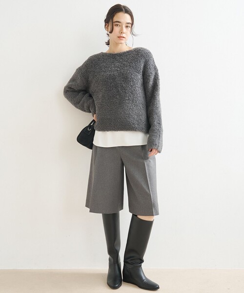 UNFILO(アンフィーロ)の「メランジツイル ハーフパンツ(その他パンツ・レディース・ブラック系/グレー系・X-LARGE)」の12枚目の写真