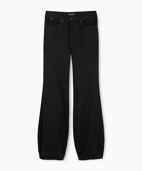 LAD MUSICIAN(ラッドミュージシャン)の「11.5oz DENIM FLARE DRAPE PANTS(デニムパンツ・メンズ・ブラック・46/44/42)」の1枚目の写真