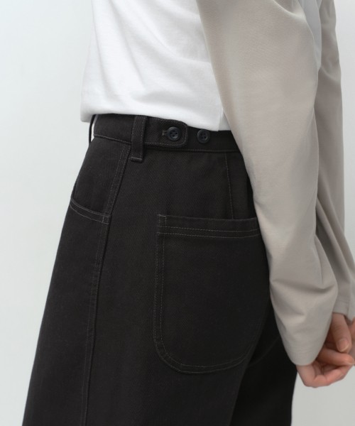 MUSINSA STANDARD WOMAN（ムシンサスタンダードウーマン）の「[オヘシオコラボ] コットンカーブパンツ [ブラック]（その他パンツ・レディース・その他・X-SMALL/SMALL/MEDIUM/LARGE）」の9枚目の写真