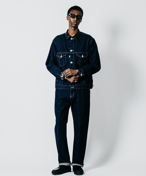 CRIMIE(クライミー)の「BRON FREE SELVEDGE ONE WASH DENIM TYPE III JACKET - INDIGO MADE IN JAPAN(デニムジャケット・メンズ・インディゴブルー・XXL/XL/L/M/S)」の7枚目の写真