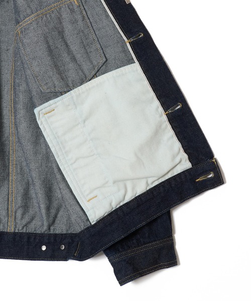 CRIMIE(クライミー)の「BRON FREE SELVEDGE ONE WASH DENIM TYPE III JACKET - INDIGO MADE IN JAPAN(デニムジャケット・メンズ・インディゴブルー・XXL/XL/L/M/S)」の11枚目の写真