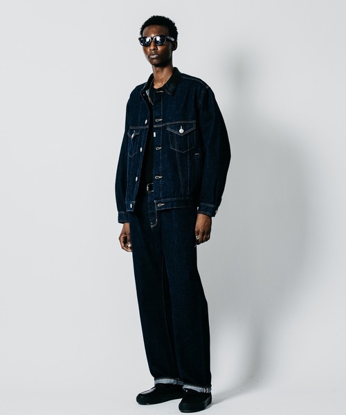 CRIMIE(クライミー)の「BRON FREE SELVEDGE ONE WASH DENIM TYPE III JACKET - INDIGO MADE IN JAPAN(デニムジャケット・メンズ・インディゴブルー・XXL/XL/L/M/S)」の2枚目の写真